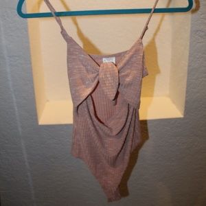 Pink Tie Bodysuit